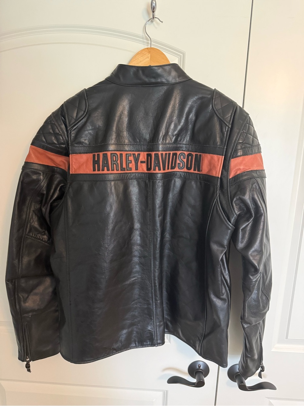 Harley-Davidson Victory Sweep Men’s Vintage Black Leather Jacket